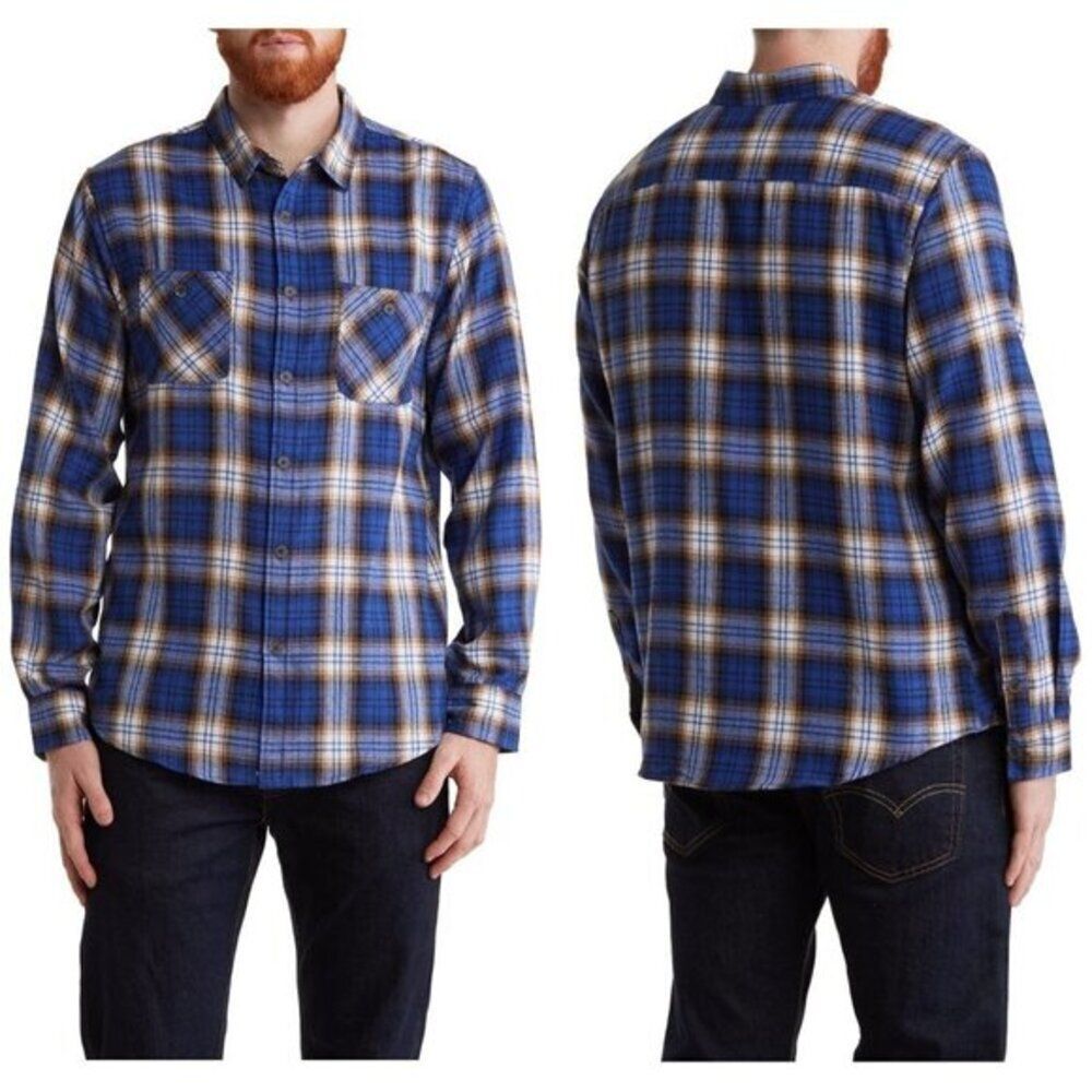 Men's Arin Plaid Flannel Shirt Size XL Sovereign Code Classic Button Up $89